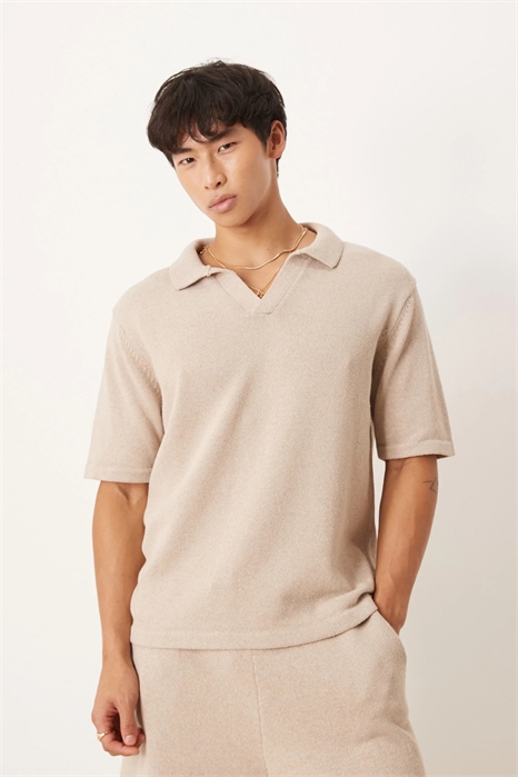 Полурубашка из трикотажа с вырезом и свободным кроем co-ord артикул 148859433