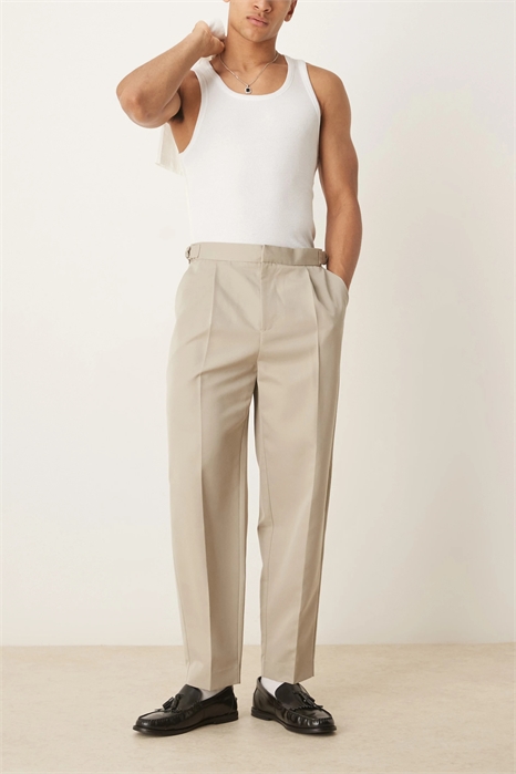 Стильные брюки с широкими брючинами и боковыми регуляторами артикул 139619082