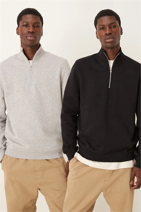 Свитшот с четвертью молнии Essentials, комплект из 2 штук артикул 150392258