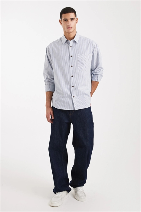 Рубашка в крупную полоску артикул 153892019