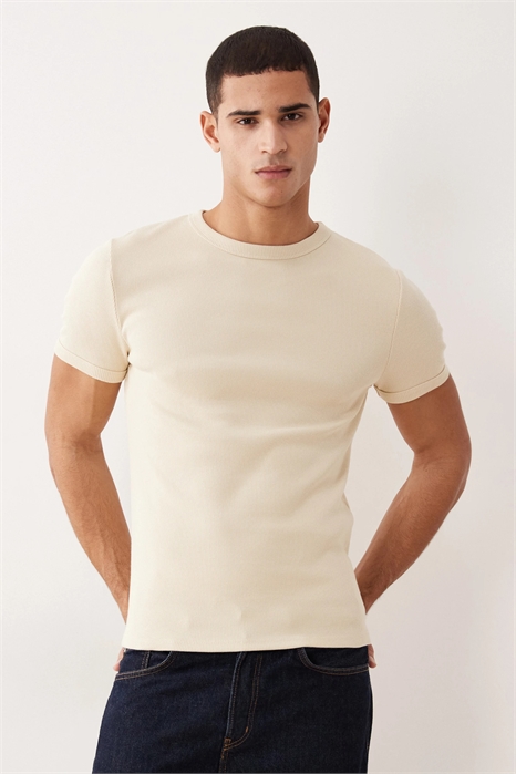 Футболка из ребристой ткани с облегающим кроем для супертяжеловесов артикул 151965153