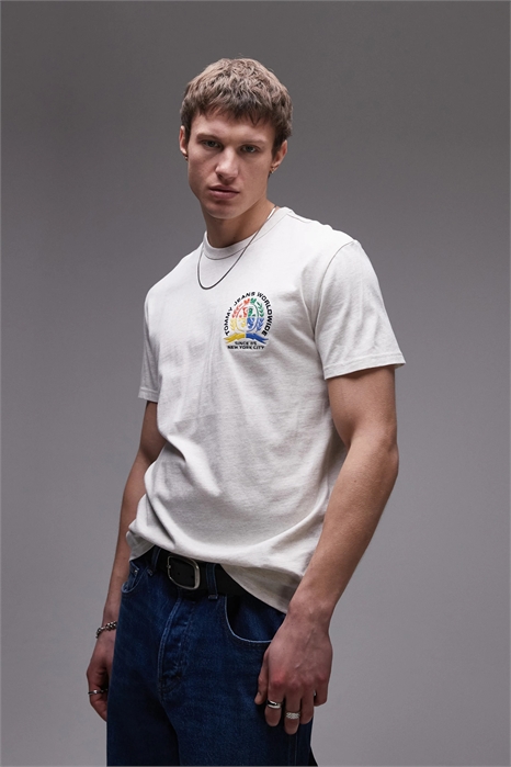 Футболка с красочным логотипом в виде герба артикул 141066080