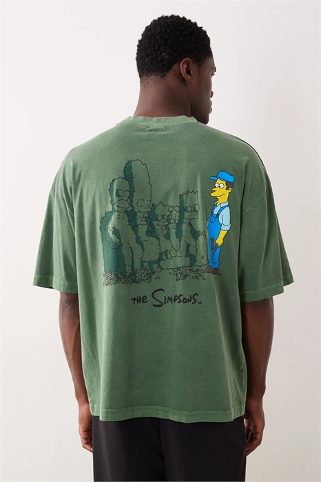 Универсальная футболка свободного кроя с принтом «Симпсоны» артикул 153144822