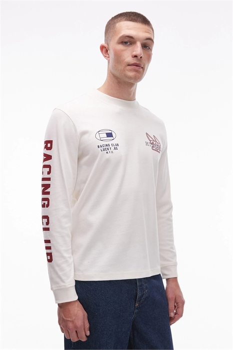 Футболка с длинным рукавом с логотипом гоночной команды артикул 151484323