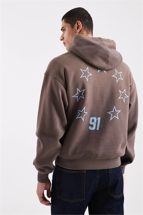 Худи с капюшоном и принтом, облегающего кроя артикул 153574189