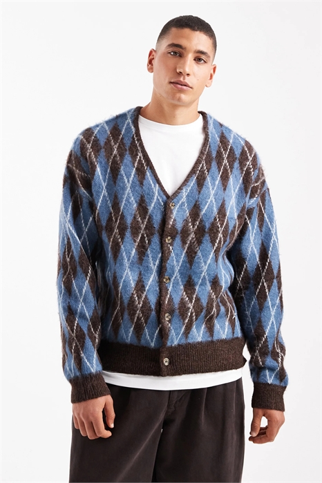 Кардиган с аргильским узором из ворсистой ткани артикул 152149662