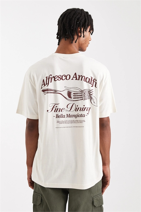 Футболка свободного кроя с принтом на спине «Амальфи» артикул 148928407