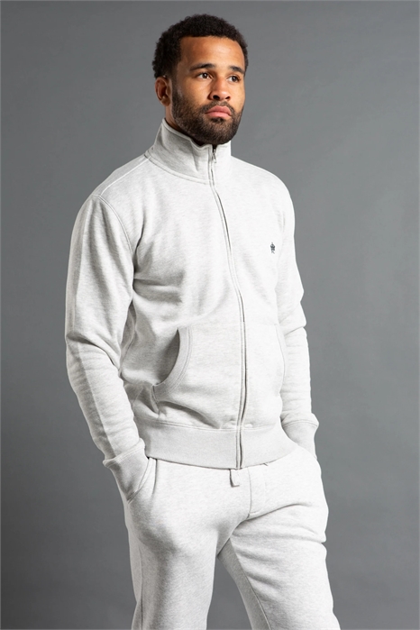 Свитер с воротником-воронкой и застежкой-молнией из смесовой ткани с хлопком артикул 152877819