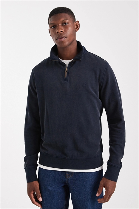 Классический свитер с полузастежкой-молнией артикул 150210564