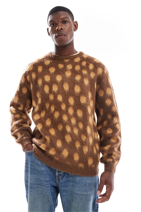 Свитер из ворсистого трикотажа прямого кроя артикул 149153181