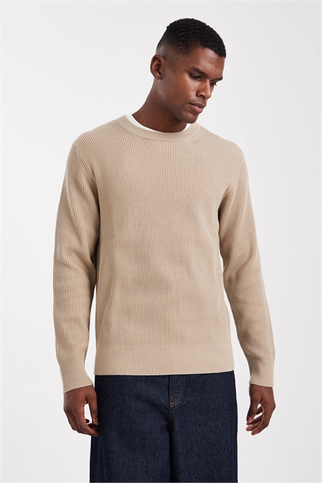 Свитер с ребристой вязкой артикул 148489047