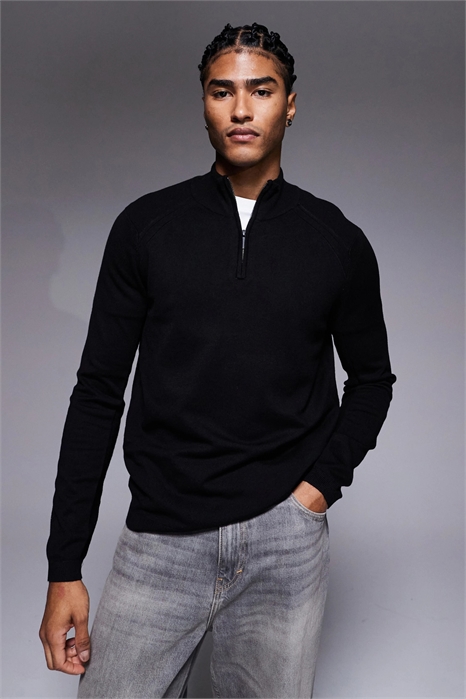 Стильная толстовка с полузастежкой-молнией артикул 150699909