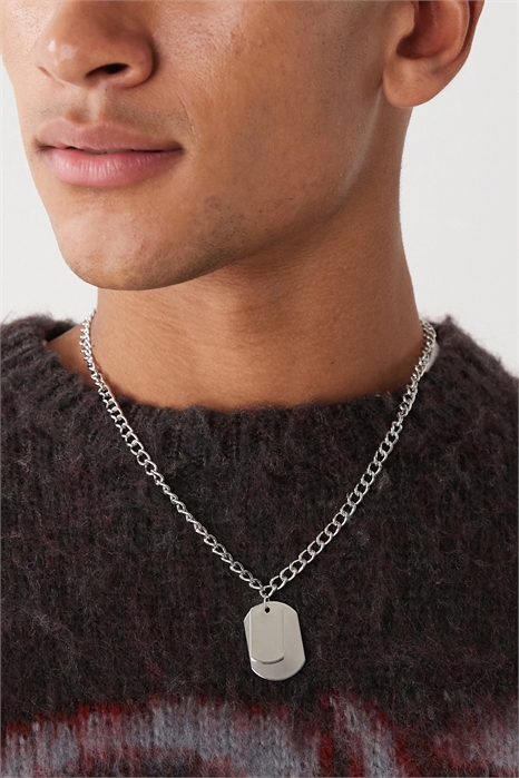 Колье с подвеской в виде бирки артикул 150199930