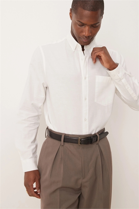 Рубашка из смешанного льна в стиле оверсайз 90-х годов артикул 136967912