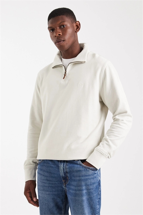 Классический свитер с полузастежкой-молнией артикул 150210612