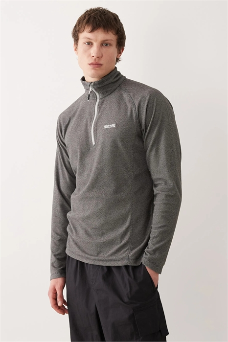 Легкий флисовый свитер Montes с полузастежкой-молнией артикул 154920335