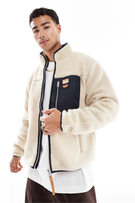 Флисовая кофта в стиле винтаж-ретро на молнии артикул 140802142