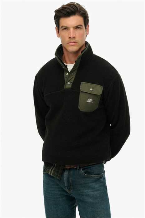 Свитер из флиса Fuji с полузастежкой на кнопках артикул 152778116