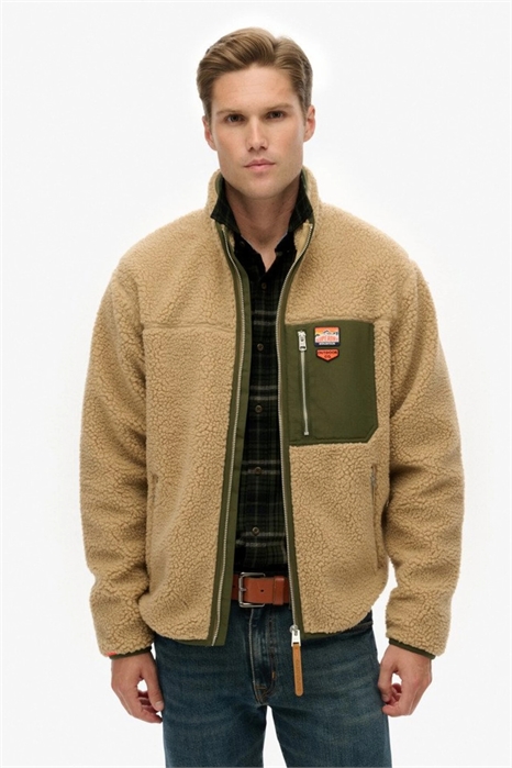 Винтажная флисовая куртка в стиле ретро артикул 154790702