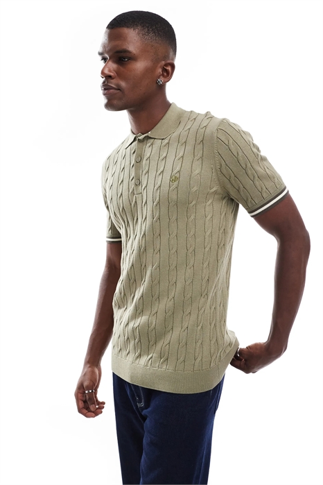 Поло с короткими рукавами и вязаной текстурой артикул 146811113