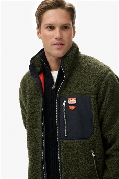 Винтажная флисовая куртка в стиле ретро артикул 154790676