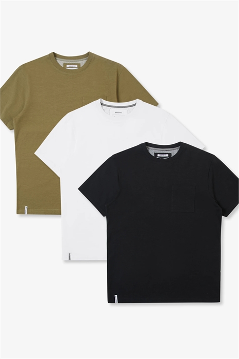Набор из 3 хлопковых джерси-футболок с неровной текстурой и круглым вырезом артикул 150023710