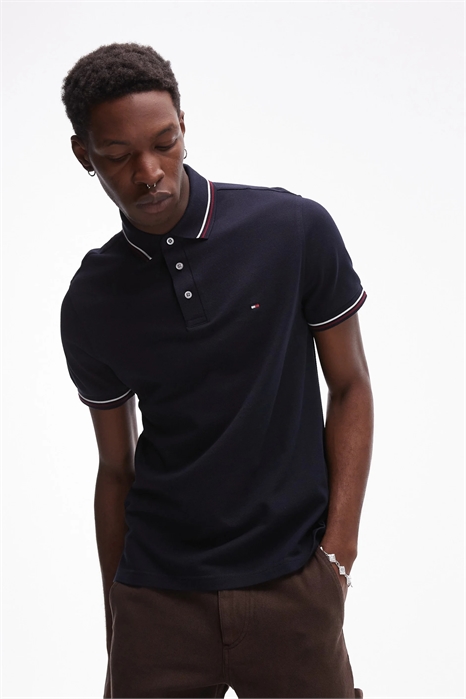 Поло с отворотом, приталенный крой артикул 136639309