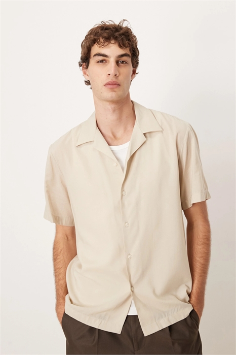 Рубашка с принтом и короткими рукавами, классического кроя артикул 149548503