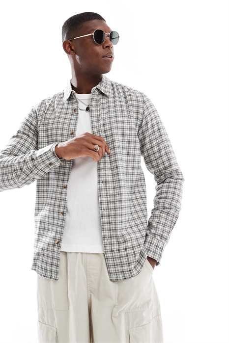 Рубашка в мелкую клетку артикул 148971249