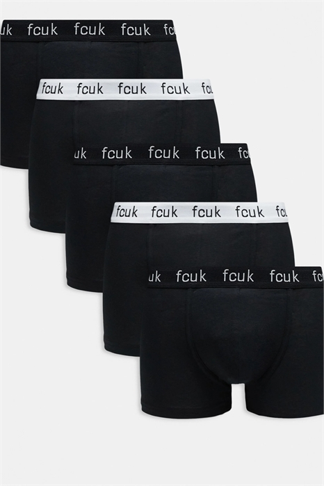 Набор из 5 хлопковых боксеров FCUK с эластичной резинкой артикул 150241873