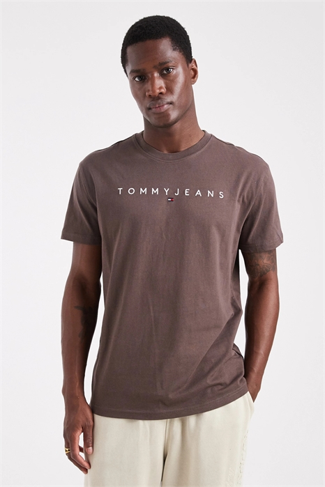 Футболка прямого кроя с линейным логотипом артикул 151338312