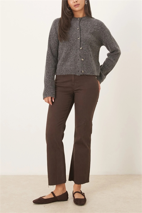 Джинсы Sienna из смешанной ткани с хлопком, с расклешенным низом и потертостями артикул 153643654