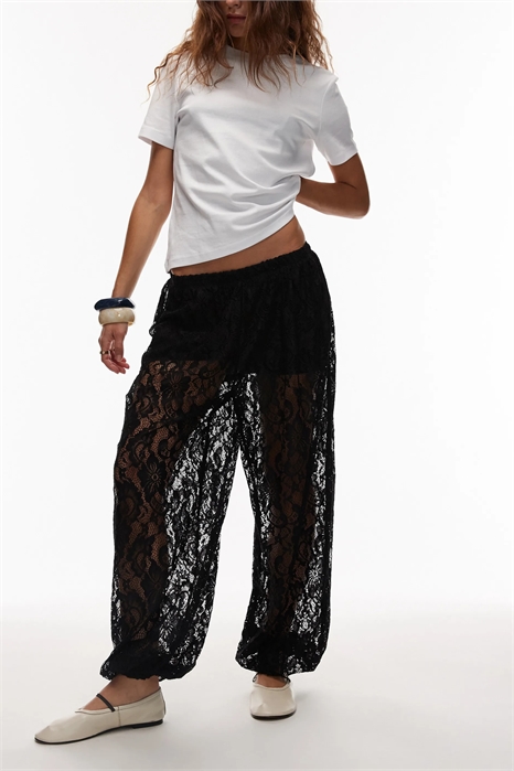 Брюки с оборками внизу артикул 153083790