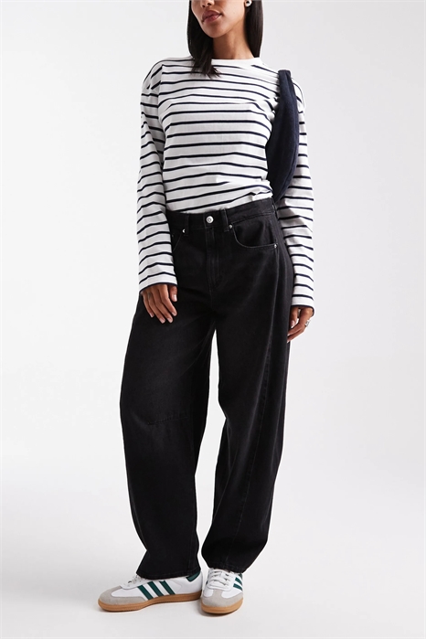 Джинсы Chara с высокой талией и вставками на брючинах артикул 147630782