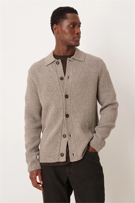 Вязаный кардиган-поло артикул 154179360