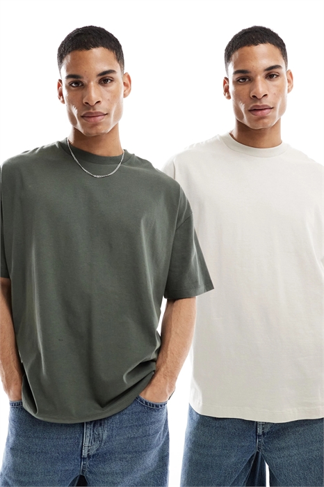 Набор из 2-х футболок свободного кроя Essentials артикул 143484803