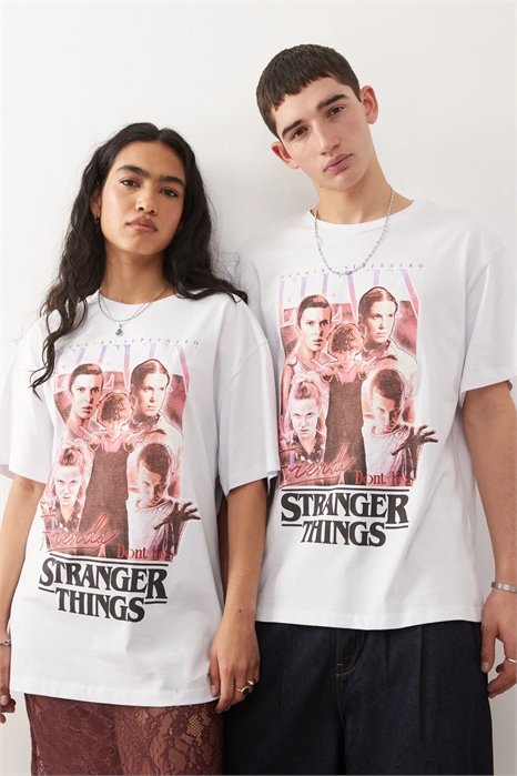 X Унисекс-футболка оверсайз из сериала «Очень странные дела» с принтом Элевен в ретро-стиле артикул 151699818