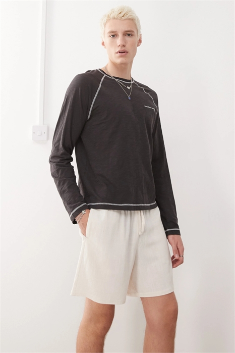 Шорты из смешанного льна артикул 140393018