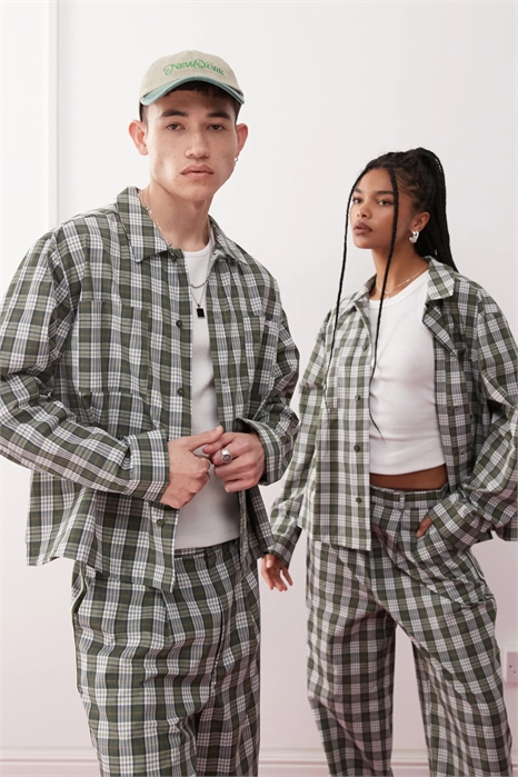 Рубашка свободного кроя унисекс с вышивкой co-ord артикул 143315301