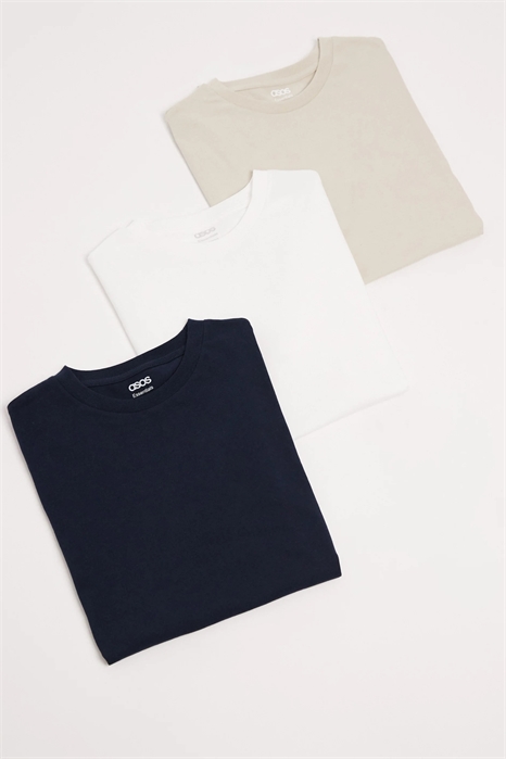 Набор из 3 футболок Essentials с прямым кроем артикул 150268557
