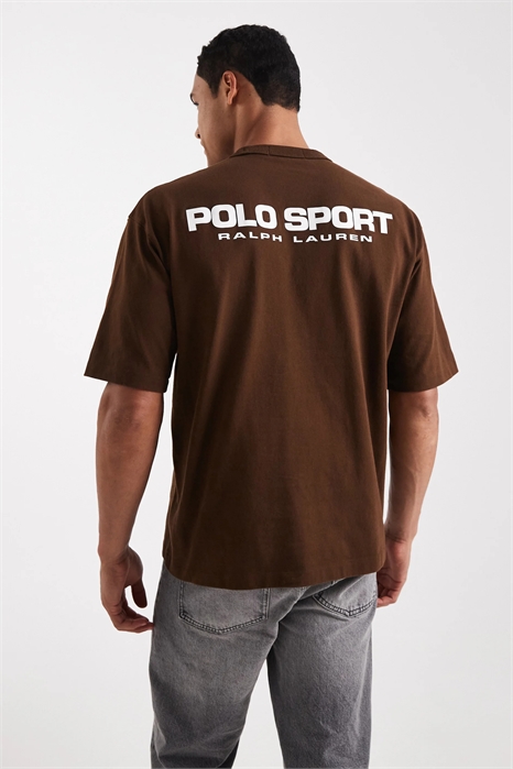 Спортивная футболка свободного кроя с принтом на спине артикул 148292246