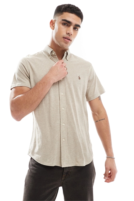 Рубашка с коротким рукавом из пике с логотипом артикул 140858976