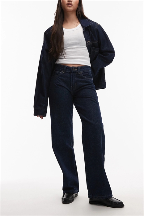 Джинсы свободного прямого кроя артикул 154606395