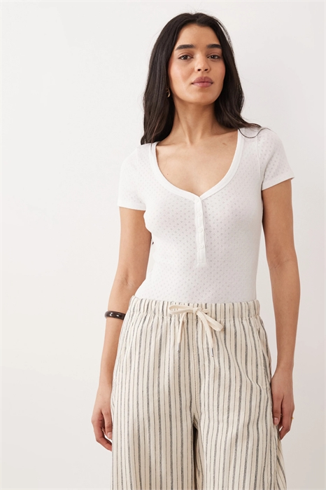 Боди с пуговицами из ткани «пойнтелл» артикул 152384522