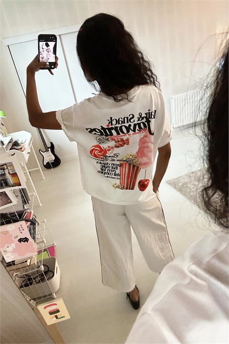 Футболка свободного кроя с короткими рукавами артикул 156594612