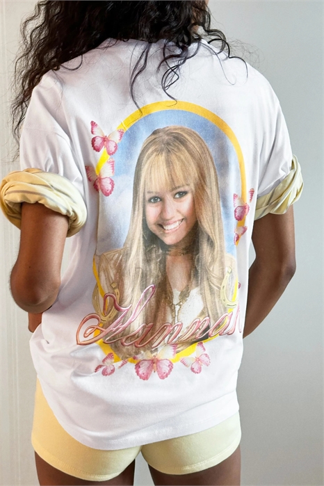 Футболка с принтом «Ханна Монтана» с короткими рукавами артикул 156586264