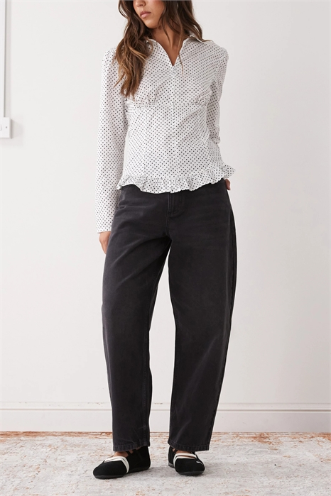 Джинсы с широкими брючинами артикул 148604974