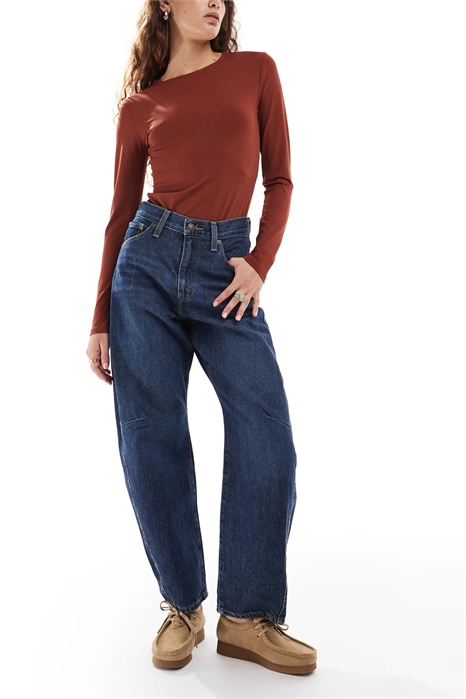 Джинсы с зауженными штанинами артикул 142430692