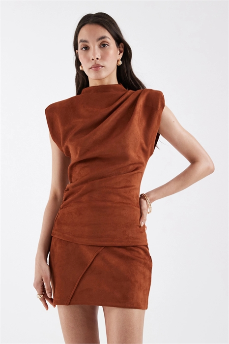 Мини-юбка из искусственной замши co-ord артикул 155766217