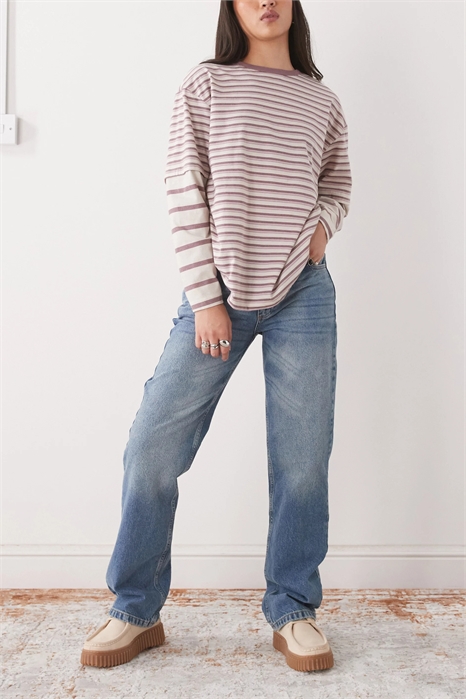 Джинсы с прямыми брючинами 90-х годов артикул 150782191